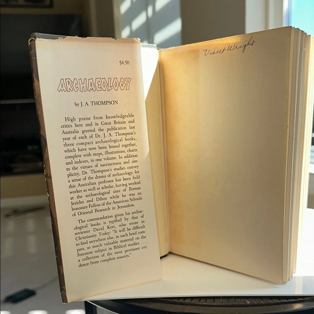 Vintage Archaeology Book by J.A. Thompson copyright 1957, 1959